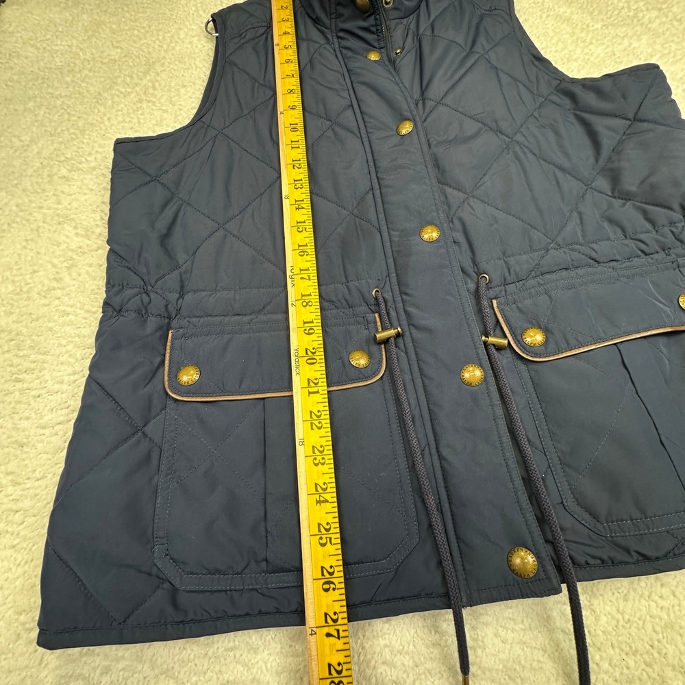 Lauren Ralph Lauren Quilted Vest Blue Snap Zip Women's XL - Picture 11 of 12